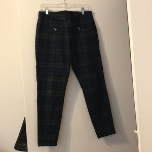 Joes Jeans green & blue plaid pants